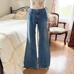 Y2k flare jeans  Y2K First Kiss size 7 flare jeans